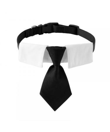 Dog fly collar adjustable dog tie formal dog smoking neck band with a black tie for large medium-sized and small dogs and cats