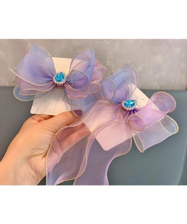 FEIFEI'S BOW Baby Girls Chiffon Diamond Crown Unicorn Hair Clip - Multi Colour Toddler Party Dress Costume Bow (Mix04) - Buy Online on GoSupps.com