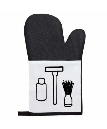 Azeeda 'Razor Lotion & Brush' Oven Glove / Mitt (OG00015607)