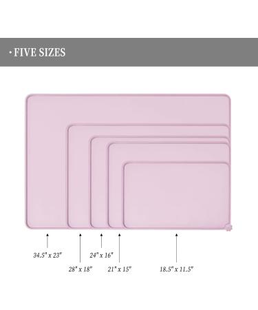 Reopet Silicone Pet Feed Mat - Waterproof Dog & Cat Space Mat with Elevated Edges - 47x30 cm (1-Pack) - Thistle Color - Buy Online on GoSupps.com
