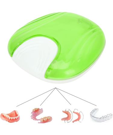 Durable Orthodontic Holder Case - Portable Denture Container with Pressure Lock Design (Light Green) | International Shipping Available - Buy Online on GoSupps.com