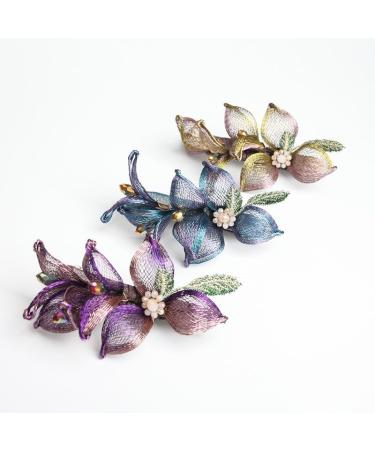 Copper Wire Ball Hair Ornaments Hair Disc Artifact All-match Spring Clip Clip Side Clip(Blue) 1 count (Pack of 1) Blue - Buy Online on GoSupps.com