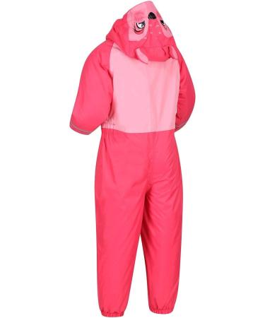 Regatta Children's Mudplay III Waterproof Insulated All-in-One Suit - Size 12-18 Geranium/Pink Blossom - Buy Online on GoSupps.com