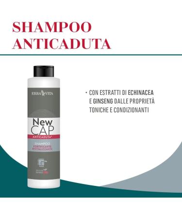  Erba Vita ERBA VITA Newcap Anti-Hair Loss Shampoo Cosmetic Product with Plant Extracts Ideal for Restituating Vitality and Brightness Strengthening Hair - 250ml - Buy Online on GoSupps.com