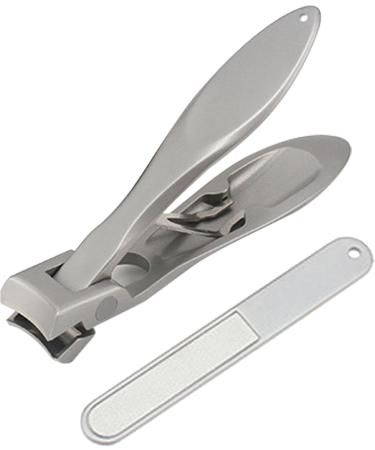 Adult fingernail clippers nail clippers nail clippers nail clippers with wide jaw opening and nail file for men and women fingernail clippers made of stainless steel Silver - Buy Online on GoSupps.com
