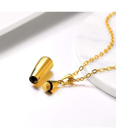 Personalized Prosteel Urn Chain Necklace - Cross Maria Life Tree Ash Pendant - 18K Gilded Stainless Steel Memorial Jewelry - 55cm/50cm Chain - Buy Online on GoSupps.com