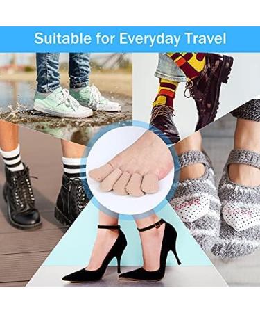 Gel Toe Caps - 12 Piece Toe Protectors for Women - Prevent Bunions, Hammertoes, Calluses, Corns, Blisters - Fabric Toe Tubes with Covers (0.79 Inch Diameter) - Buy Online on GoSupps.com