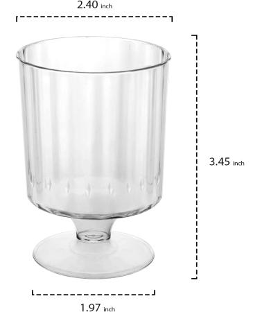 Party Essentials Plastic 5 oz Wine Glasses - 10-Count Clear Stemware - Buy Online on GoSupps.com