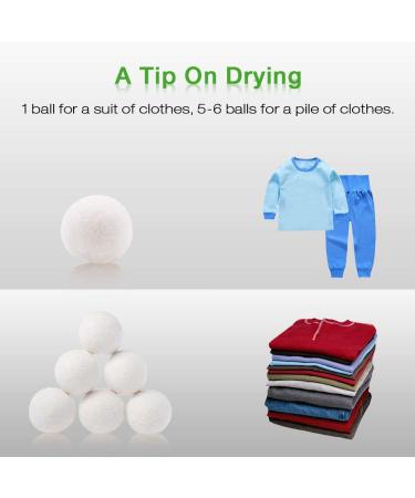 Raffaelo Wool Dryer Balls XL - Set of 6PCS White | Premium Reusable Natural Fabric Softener & Pet Hair Remover - Buy Online on GoSupps.com