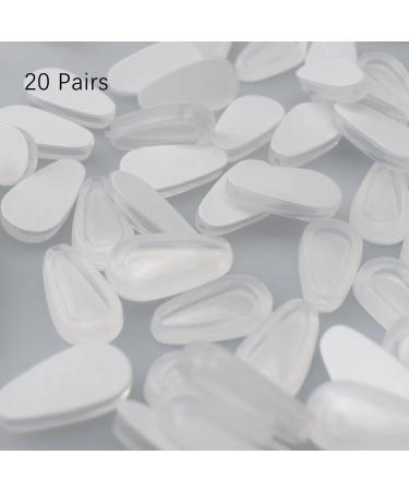 Buy HSTHE SEA 20 Pairs of Soft Silicone D-Shape Nasal Pads for Glasses - Slip-Resistant Transparent & Comfortable (15x7x2 mm) - International Shipping Available - Buy Online on GoSupps.com
