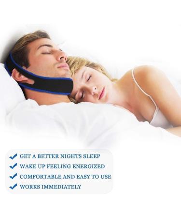 Yomitek Adjustable Anti Snoring Chin Strap Anti Snoring Device Stop Snoring Jaw Strap Comfortably for Men and Women Give You The Best Sleep of Your Life and Snoring Solution Blue - Buy Online on GoSupps.com