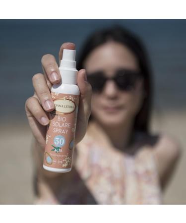 Bio solar spray spf30 only physical filters no nano particles organic with organic olive oil aloe extract and vitamin E 100ml - Buy Online on GoSupps.com