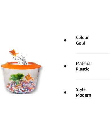 GOLDFISH STARTER SET KIT PACK TANK AQUARIUM BOWL LID GRAVEL PLANT GOLD FISH HOME - Buy Online on GoSupps.com