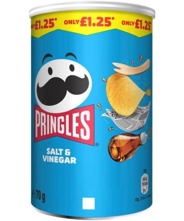 Snack Variety Bundle Consisting of Pringles Original Crisps Tub 70g Sour Cream & Onion Tub 70g Pringles Salt & Vinegar Tub 70g (3 Pack) - Buy Online on GoSupps.com