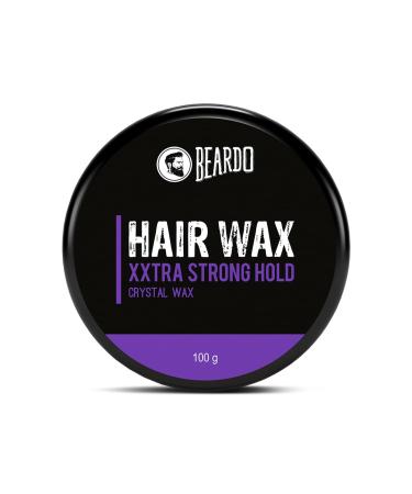 Beardo XXtra Stronghold Hair Wax 100 gm | Crystal Hair Wax for Men | Glossy Finish | Hair Style Shine | Extra Strong Hold Styling Hair Wax - 3.4Fl Oz