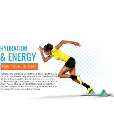 Buy Carbonic Orange Zest Hydration & MCT Oil Powder - Advanced Electrolyte & MCT Formula for Enhanced Hydration Energy & Recovery - 50 Servings - Buy Online on GoSupps.com