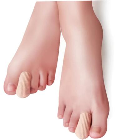 Lurrose 4pcs Silicone Gel Thumb Toe Protectors - Foot Cap Gel Pad Sleeves for Toe and Thumb - Nylon Sleeve Buffer Tube - Finger Cot Toe Cover - Thumb Picture 1 - Buy Online on GoSupps.com