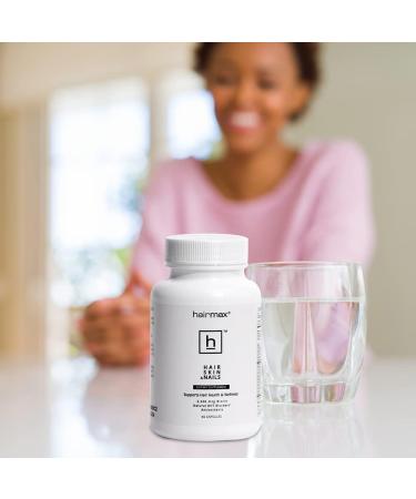 HairMax Hair Skin and Nails Supplement - Hair Loss and Regrowth Treatment - 2500mcg Biotin, DHT Blocker, MSM & Antioxidants - 2 Bottles, 60 Servings - Buy Online on GoSupps.com