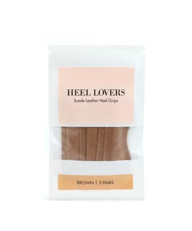 Heel Lovers High Heel Grip Cushion Pads - Brown - 3 Pair 3 PAIR Brown