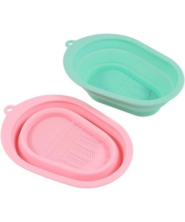 Dajidafu Makeup Brush Cleaning Mat Reusable Folding Cosmetic Tools Washing Pad Portable Eyeliner Applicators Scrubber Household Green - Buy Online on GoSupps.com