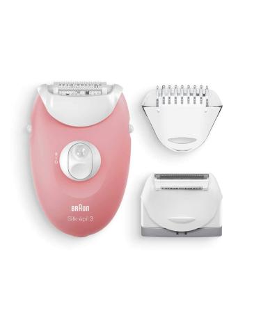 Braun Silk- pil 3 Beauty set epilator women for hair removal attachments for razors trimmer and massage for body 3-440 flamingo/white - Buy Online on GoSupps.com
