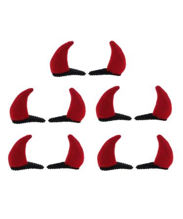 10th devil horn hair clips masquerade accessories headband from devil horn halloween-party-hair clip demon horns headband halloween hair clips horn hair band pearl party hat child
