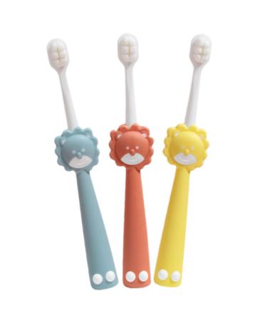 Hoement 3 pieces of children's toothbrush daily use children's toothbrush children's toothbrush children accessories daily use toothbrush manual toothbrush travel toothbrush