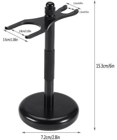Shaving Brush Stand - Zinc Alloy Holder for Moustache & Razor | Stable & Balanced Black - Buy Online on GoSupps.com