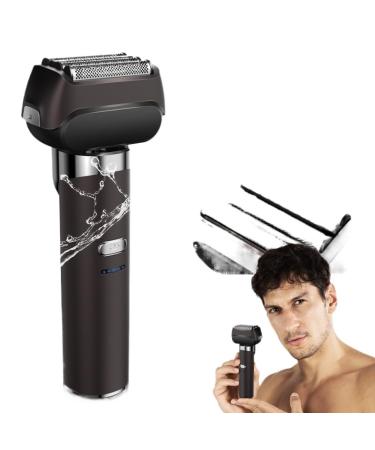 Compact Electric Razor for Men 4 Blades Portable Razor Beard Razor Sideburn Razor Shaving Razor Electric Razor (Black)