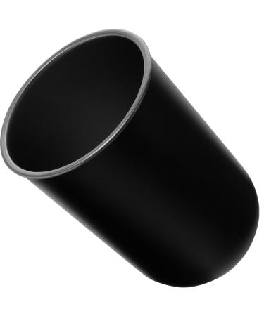Alipis mouthwash cup made of stainless steel mouthwash cup toothbrush cup bathroom cup reusable cup simple cup student double layer Rustproof steel toothpaste cup black 12x8cm