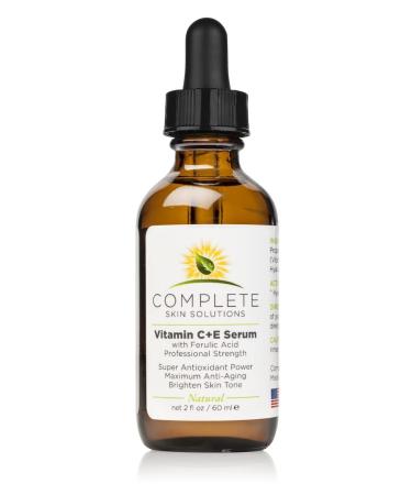 Natural Best Vitamin CE Serum - 2 oz With Ferulic  Hyaluronic Acid  Vitamin C 15% - Wrinkles  Anti-Aging  Sun Damage Repair  Antioxidant Protection Made In USA
