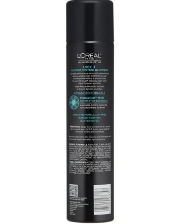 L'Oreal Advanced Hairstyle Lock It Weather Control Hair Spray Extra Strong Hold 8.25 oz (Pack of 2) Unscented 8.25 Ounce (Pack of 2) - Buy Online on GoSupps.com