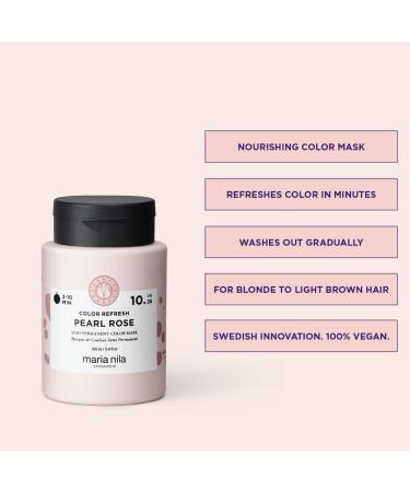 Maria Nila Color Refresh Pearl Rose 100 ml soft pink hair mask semipermanent pigments 100 vegan sulphateparaben free - Buy Online on GoSupps.com
