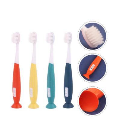 TOYANDONA Kids Toothbrush Set | Children's Manual Toothbrush for 3-6 Years Old | Teeth Cleaning Brush | Oral Care | Baby Training Toothbrush | Mixed Colors | 4Pcs | 12.6X2CM - Buy Online on GoSupps.com