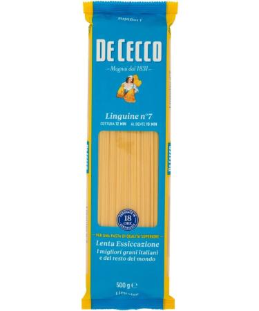 Italian Gourmet E.R. Pack of 24 De Cecco 100% Italian linguine pasta No. 7 500g + Italian Gourmet Polpa 400g