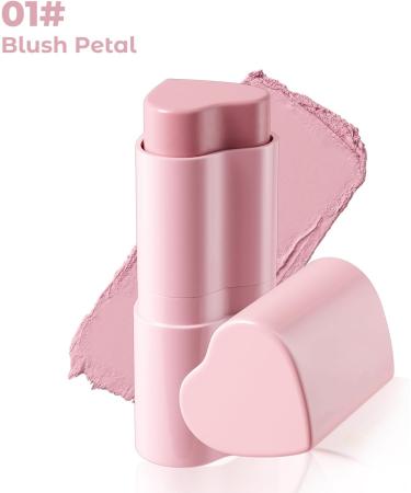  JINGLING JINGLING Cheek Stick Heart-Shaped Blush Makeup - 2-in-1 Lip Blush Cream | For Natural-Looking Lip Eye Cheek and Face Makeup for Women - Buy Online on GoSupps.com