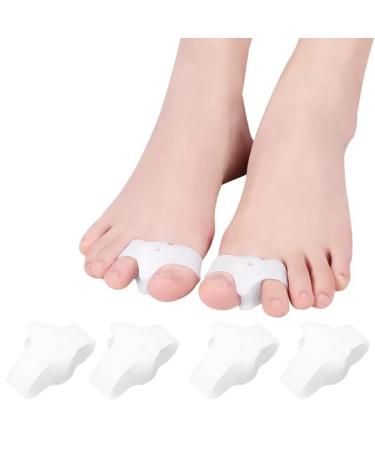 NICENEEDED 2 Pairs Big Toe Separators for Pain Relief From Friction Soft Gel Big Toe Protection Cushion for Foot Bunion Cushion Protector Pad (Big Toe)