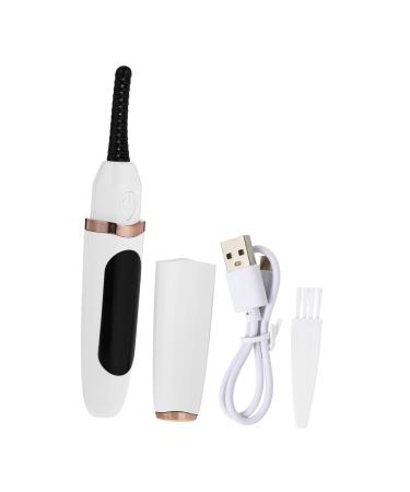Didiseaon 1 Set Eyelash Curler Heating Eyelash Perm Heated Eye Lash Curler USB Lash Curling Comb Makeup Tool Eyelash Holder Practical Eyelash Tool Abs Portable Digital Screen White 13.3X2.5X2CM