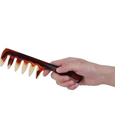 Retro Hairstyle Comb Men's Wide Teeth Resin Comb Anti-static Suitable for Salon and Home Use (2 wide tooth handle models) - Buy Online on GoSupps.com