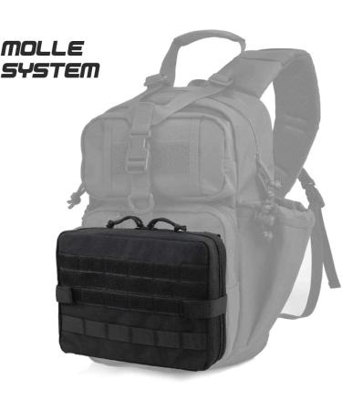 WYNEX Tactical Admin Molle Pouch - 1000D Nylon EDC Utility Bag, Waterproof Black - Buy Online on GoSupps.com
