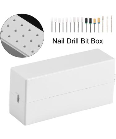 YUYTE Nail Drill Holder Nail Drill Storage Box Dustproof Stand Displayer Organizer Container 30 Holes for Beauty Salon and Household (No Drill) - Buy Online on GoSupps.com
