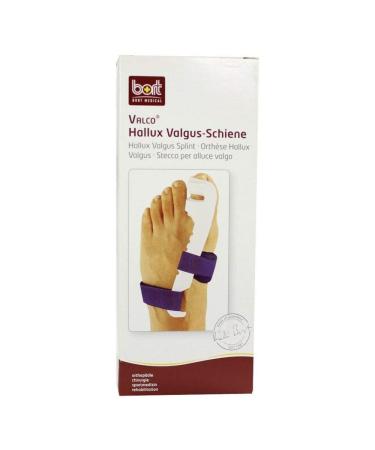 Bort 930010 Small Left Valco Hallux Valgus-Schiene Orthesis for the physiological correction of the large toe basic joint 1 piece left small white