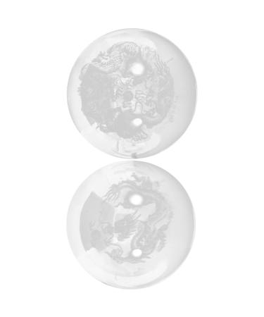 Healvian 2 pieces of crystal massage balls Baoding balls Chinese health balls Hand exercise balls Rolling balls for parents teacher stress relief decompression
