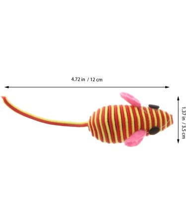 VILLCASE 12PCS Cat Toy Mouse-Elastic Rope Mouse Toy Cat Teaser Mouse Toy Creative Pet Cat Teeth Grinding Chew Toys for Small Medium Large Cat (Random Color) Assorted Color 12PCS 12X3.5cm - Buy Online on GoSupps.com