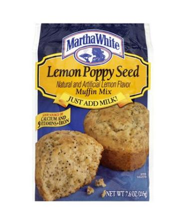 Martha White Muffin Mix Lemon Poppyseed 7.6 oz. (Pack of 6)