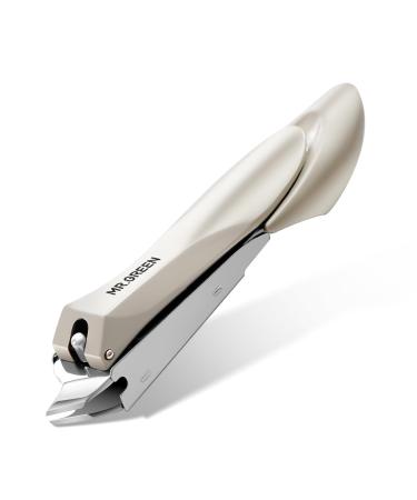 MR.GREEN Slanted Edge Nail Cutting Clippers Cuticle Nippers Tool Stainless Steel Dead Skin Oblique Tip Trimmer Manicure Scissors (Mr-1127(Small))