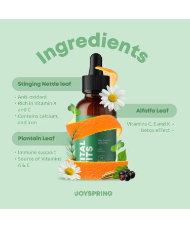 Herbs Vegan Toddler Multivitamin Liquid Drops for Overall Health Support - 30 Servings - Buy Online on GoSupps.com
