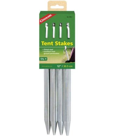 Coghlan's Steel Tent Stakes 12-Inch - Durable Camping Pegs for Secure Tent Pitching - Buy Online on GoSupps.com