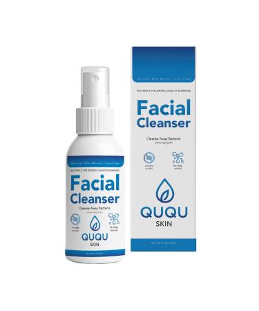 QUQU SKIN Hypochlorous Acid Face Spray - Daily Facial Cleanser & Toner Mist - Pore Clarifying Solution for Blemishes Redness & Sensitive Skin - Post-Workout & Makeup Prep - Alcohol Free -(3.38 Fl Oz)