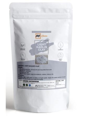 mGanna 100% Natural Light Kaolin Clay Powder 1 LBS / 454 GMS for Facial Masks Creams Face Masks and Soap Making